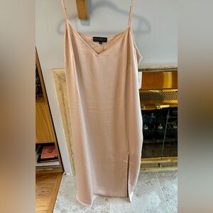 ELOQUII Midi Satin Slip Dress